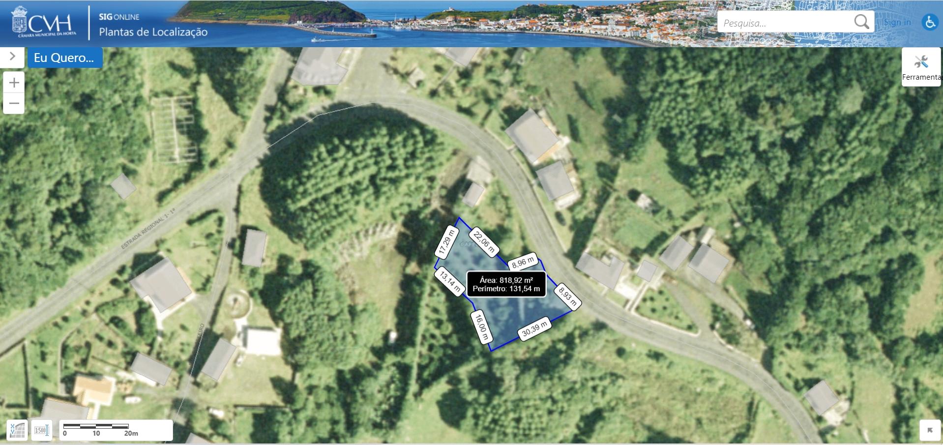 building plot location Faial